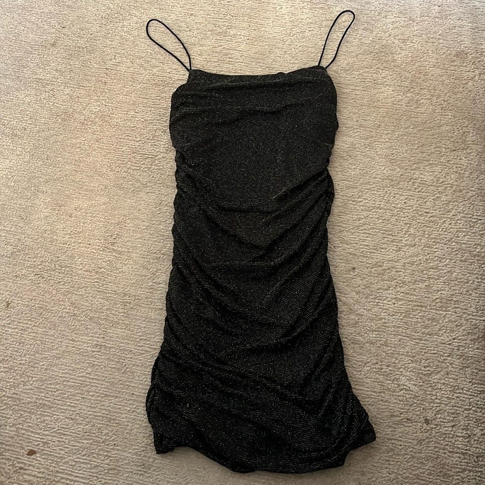 Black with silver sparkle accents dress